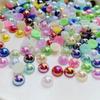 Смешанные 8 мм ультра яркие полукруглые бусины цвета AB, декоративные аксессуары «сделай сам», ювелирные изделия, декоративные бусины 60 шт./лот