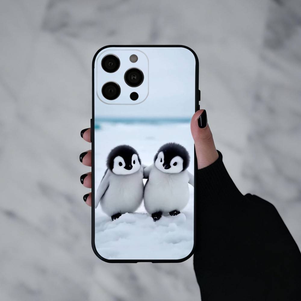 Чехол для телефона Animal P-Pingu Пингвин Для iPhone 17pro,16,15,14,13,12,11 Plus,Pro Max,XS,Мягкий силиконовый черный чехол