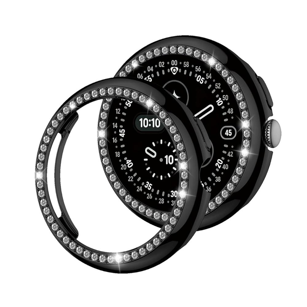 Блестящий Алмазный Чехол для Google Pixel Watch 4 45мм 41мм Защитный Глянцевый Жесткий ПК Чехол Бампер для Google Watch 4 Чехол Аксессуары