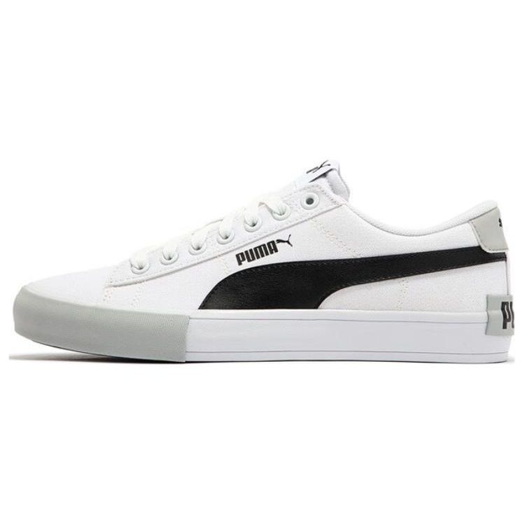 Puma Bari Casual Cv Versatile Comfortable Shock Absorbing Lightweight Breathable Low Top Sneakers Unisex Sneakers White Black 389383-01