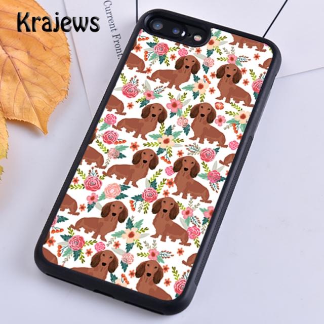 Krajews Sausage Dog Dachshund Art Soft Phone Case Cover For iPhone 14 5 6s 7 8 Plus XR XS 11 12 13 Pro Max Samsung S21 S22ultra