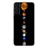 Чехол для телефона Moon Stars Space Astronaut Black Silicone Case для Samsung Galaxy S23 S21 S20 FE S24 S22 Ultra S10E S10 S9 S8 Plus