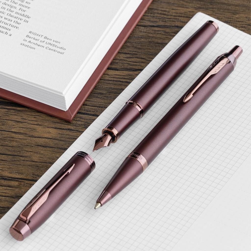 Шариковая ручка PARKER IM Monochrome Burgundy BGT Medium с карандашом в подарочной коробке Официально 2190489 V1d Ручка, Перо, На масляной основе, Футляр, Набор, Импортный,