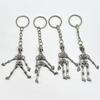 Multi-Jointed Skeleton Keyring Car Charms Horror Pendant Halloween Ghost Head Jewelry Gift