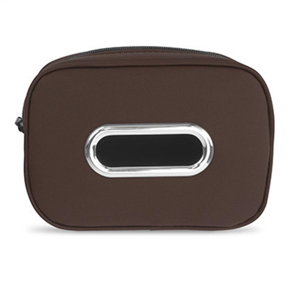 Zipper Car Tissue Box Multifunctional Car Seat Back Organizer Backseat Tissue Case Armrest
