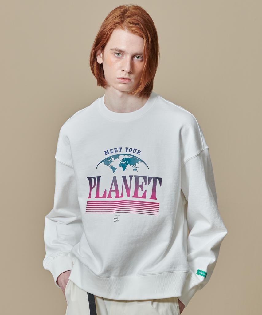 Свитшот BBC EARTH Планета_Белый