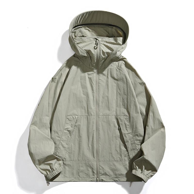 UPF10 + Outdoor Sunscreen Clothing Men's and Women's Summer Sports Cycling Light and Thin Jacket Fashion Fishing Sunscreen Clothing