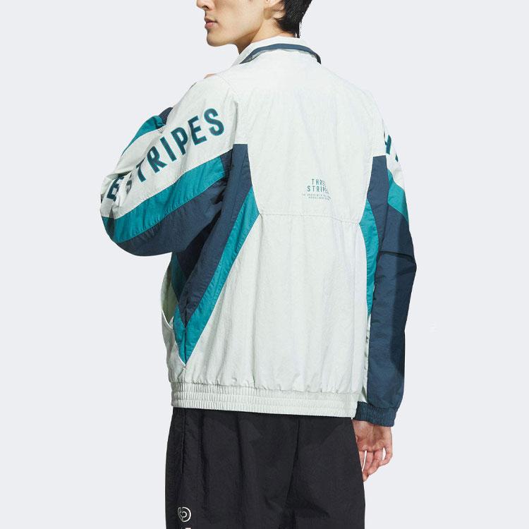 adidas Свободная куртка с длинным рукавом и буквенным принтом, унисекс, зеленая куртка IS5148