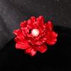 Брошь пион высокого класса для женщин, жемчужно-красный корсаж, антибликовый капающий штифт