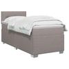 Box Spring Bed with Mattress and Headboard Taupe 80 x 200 cm Fabric