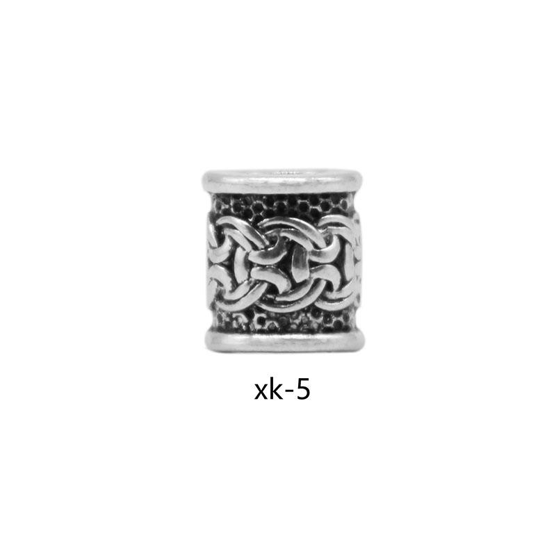 10Pcs/Pack Viking Runes Beard Beads Alloy Antique Norse Dreadlock Beads for Beard Hair DIY Bracelet Necklace Beading