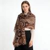 Женский oversized шарф с корейским хлопковым принтом: Модное пляжное полотенце и шелковый шарф, двойное использование для защиты от солнца