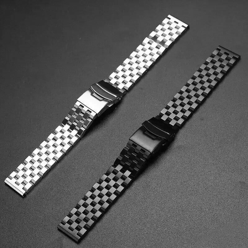 18mm 20mm 22mm 24mm 26mm High Quality Full Solid Stainless Steel Flat Interface Watch Band Straps Wristband Bracelet With Tools