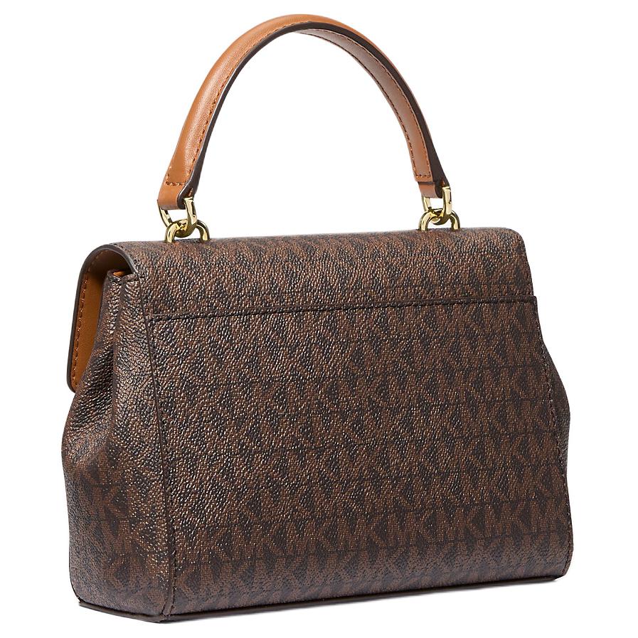 Michael Kors Сумка через плечо с логотипом Ava, мини-сумка из покрытого холста, женские сумки, коричневый 32S5GAVC1B-BRONZO