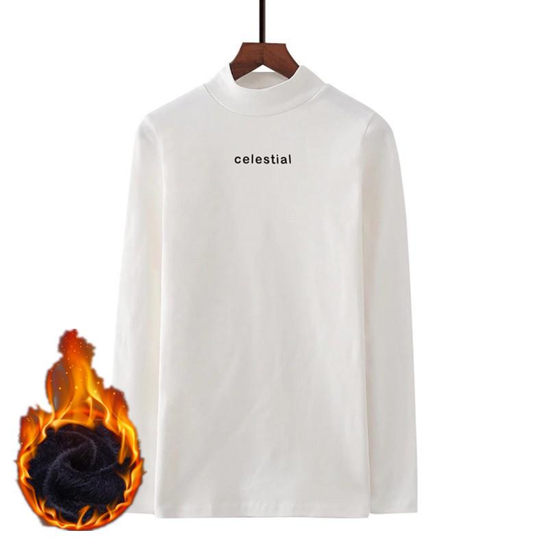 Женские облегающие футболки с длинным рукавом в корейском стиле для осени/зимы с полувысоким воротником