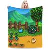 Животные из Stardew Valley Плед Мягкий Теплый Забавный Плюшевый Плед для Детской Комнаты Фланелевая Постельная Простыня Покрывало