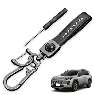 RAV4 2025 Модель Эксклюзивный Натуральная Кожа Умный Ключ Премиум ПУ Устойчивый к Царапинам 1 Штука [HUDIY] Брелок, Совместимый, Кожаный, Устойчивый, Стильный, Унисекс,