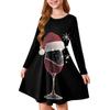 Girls' Princess Dress - Long Sleeve A-Line T-Shirt Dress Christmas Day