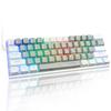 Игровая клавиатура с белой Tenkeyless US English проводной 61 механической клавишей RGB LED компактная совместимая с клавиатурой белые переключатели e-Element, раскладка,