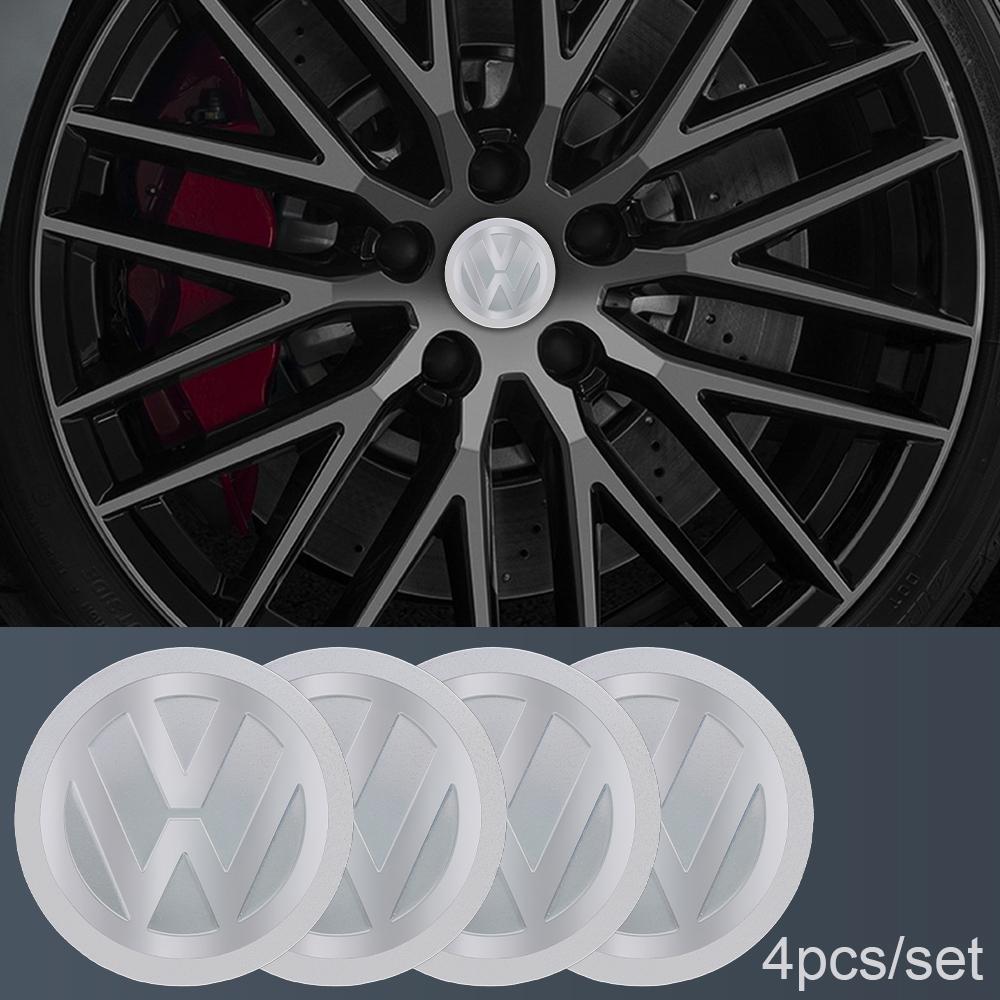 W12356/60/65mm 4pcs Car Wheel Center Hub Caps Sticker for Volkswagen VW Golf 4 5 6 7 Bora MK7 Beetle Touran Tiguan GTI R Line R32