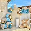 150Pcs Blue Balloons Arch Kit Metallic Blue Balloon Garland Birthday Party Decorations Baby Shower Baptism Wedding Blue Theme Party Decor