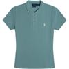 Polo Pony Logo Embroidered Short Sleeve Polo Shirt Women Tops 211569968-107