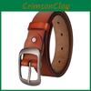 Genuine Leather Mens Business Belt With Pin Buckle And Simple Design For Office Use
