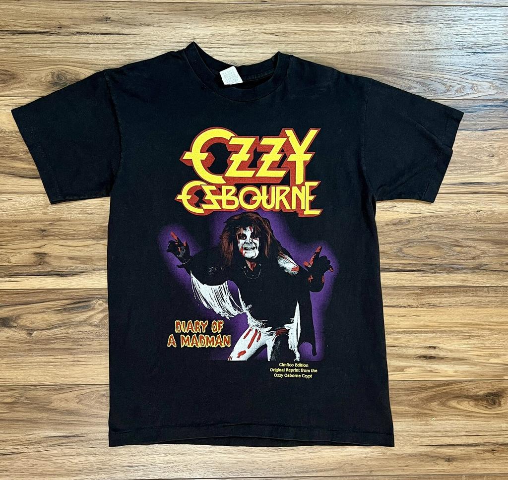 Women's Graphic Tee Vtg Ozzy Osbourne - Diary of Madman T-shirt Limited Edition Reprint Black L
