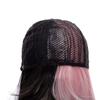 Long Thick Synthetic Bangs Cosplay Long Straight Hair Double Color Toupee Black&pink Wig Lolita