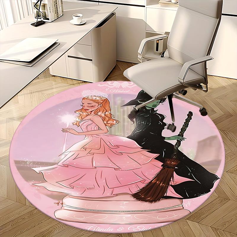 Glinda,Elphaba Chair mat Round Rug Office carpet, Non slip, Suitable for Living Rooms, Bedrooms,Decor1205940a