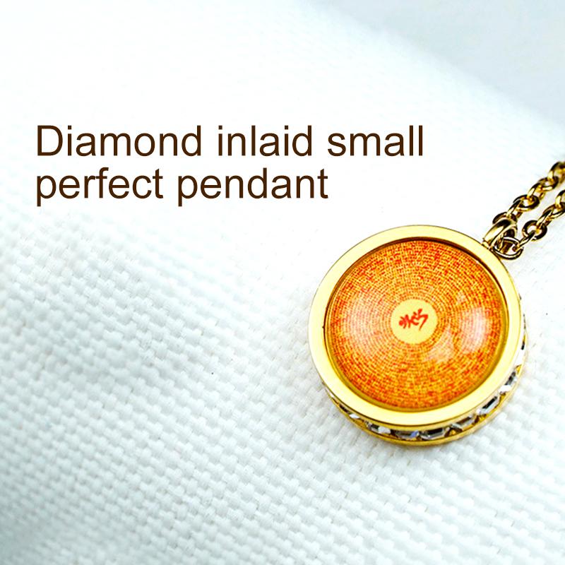 1 шт. круглое ожерелье на удачу из титановой стали, религиозные амулеты, буддийские украшения, подвеска с мантрой, ожерелья с буддой, цепочка на ключицу