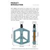 WEST BIKING Bicycle Pedals DU Bearing Multicolor Nylon Widen Bike Pedals Lightweight MTB Road Cycling Pedals Bike Accessories