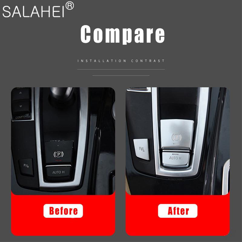 Интерьер автомобиля, переключатель фар, переключатель передач, кнопка ручного тормоза P, наклейка для BMW 1 2 3 4 серии GT New X1 X5 X6 2013-