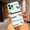 Чехол для телефона Для iphone 17ProMax Air 16 15 14 13 Pro Max 15 16 Pro 15Plus Милый мультяшный такса
