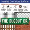 15.7×3.94inch Vintage Green "THE DUGOUT " Metal Sign, Aluminum Sign / Decorative Sign, Themed Wall Art for Sports Bar, for Man Cave Decor, Classic