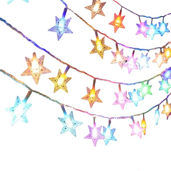 LED Star String Lights Flexible Design Energy-Saving Waterproof Indoor Outdoor Hanging Fairy Lights Holiday Party Decoration