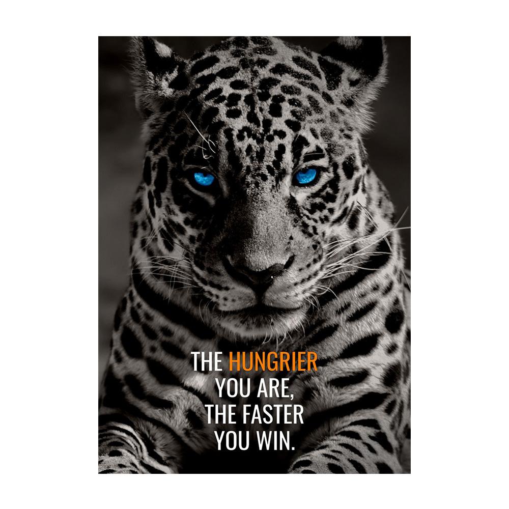 Motivational Quote Black Lion Tiger Canvas Paintings Inspired Art Classic Poster and Print Wall Painting for the Office of Home Decor