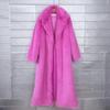 Winter Women Casual Faux Fur Coat Long Jacket Trendy Cardigan Solid Color High End Fashion