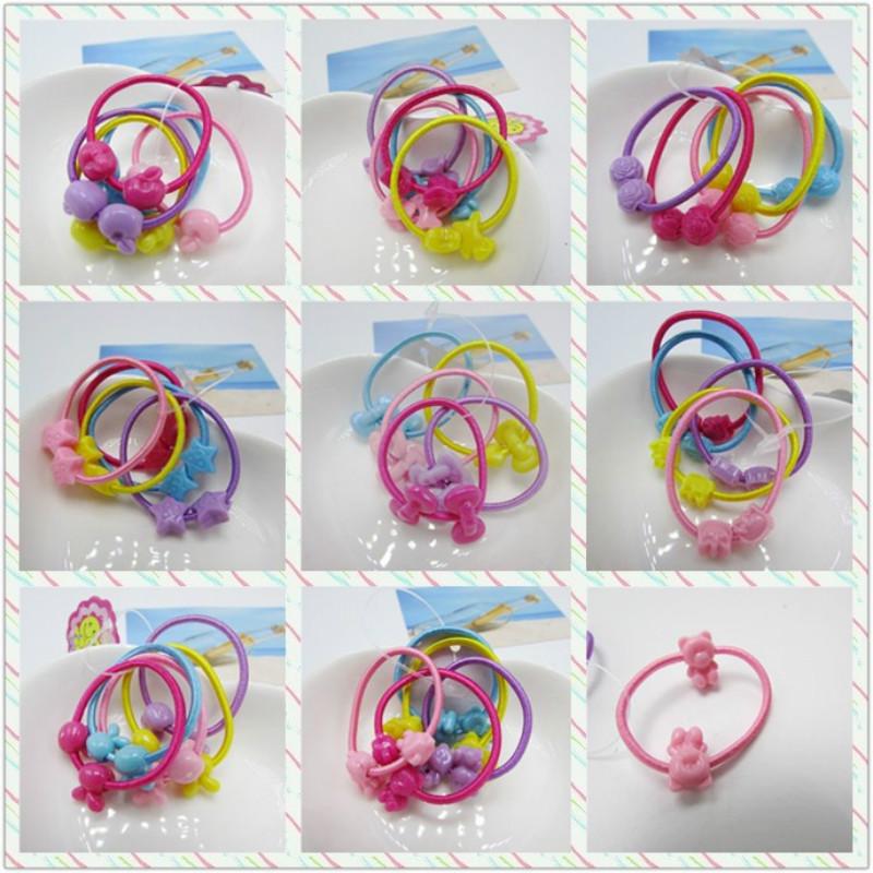 50pcs/Pack Cute Candy Colors Elastic Hair Rubber Band High Quality Ponytail Holder Headband Ties Gum