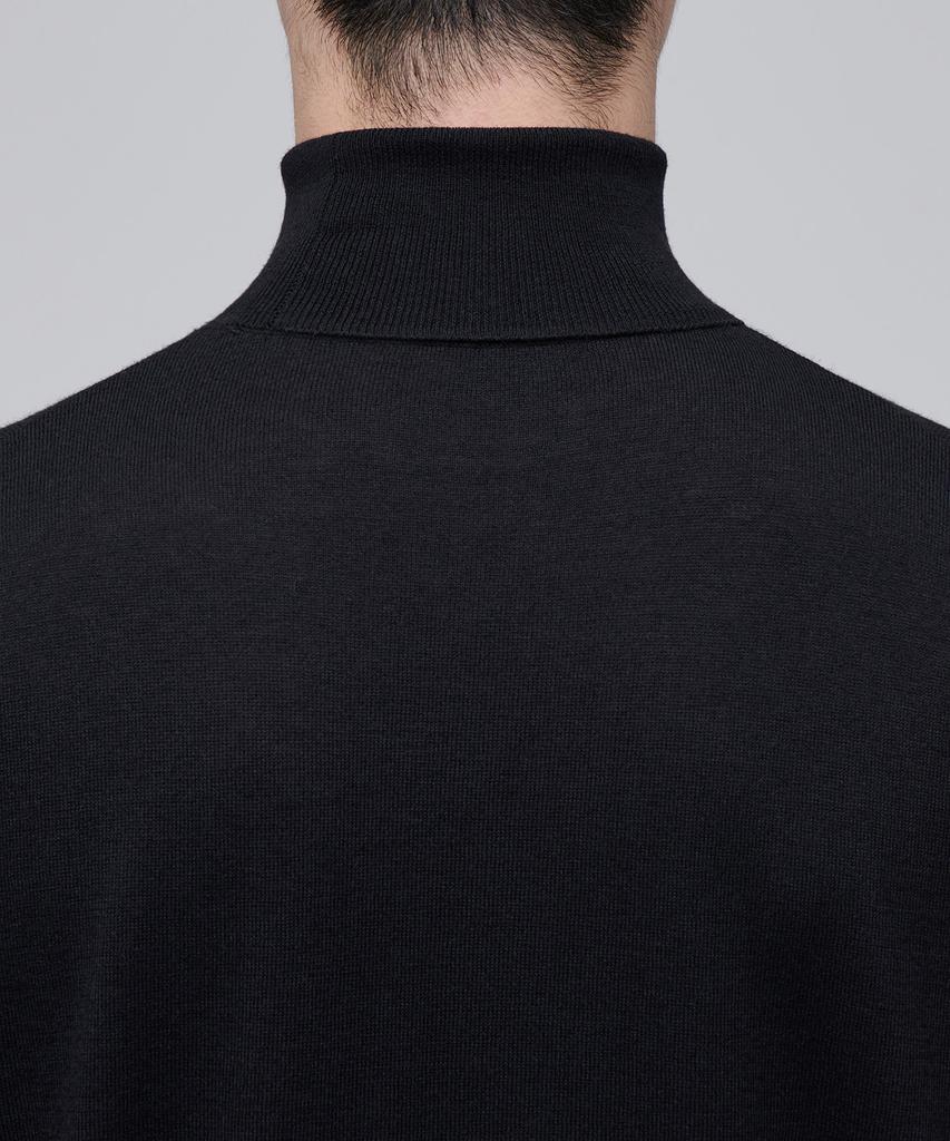 MUSINSA STANDARD Merino Wool Blend High Gauge Turtleneck Knit [Black]
