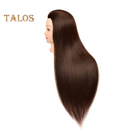 Стенд для демонстрации плетения волос Манекен-голова с волосами Человеческие волосы Прямые 25" Профессиональная косметологическая кукольная голова для парикмахеров-стилистов и косметологов