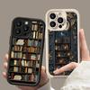 Чехол для Samsung Galaxy S25 Ultra S24 FE S23 S22 S21 Plus A35 A34 A33 A25 A24 A16 Креативная книжная полка Ударопрочный силиконовый чехол