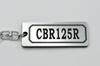 Ключница-брелок акриловая CBR125R с двойным кольцом, оригинальная, для кастомизации экстерьера и аксессуаров, A-987-2, Серебристый/Черный, Глушитель, Руль, Детали, Зеркала, Детали,