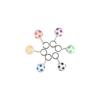 Key Chain Mini Bag Pendant 6 Color Soccer Pendant Football Keychain Sports Keychain Soccer Keyring