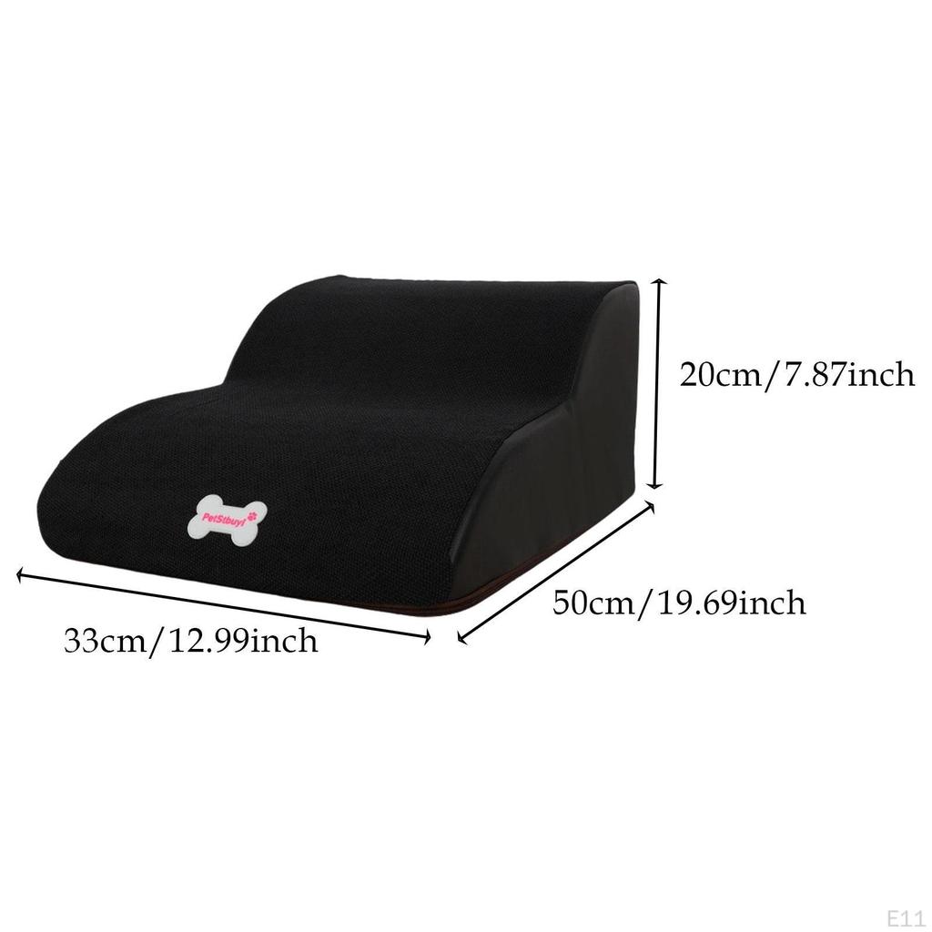 Dog Stairs 2 Step for High Bed and Couch,with Washable Cover,High Density Foam Steps Pet