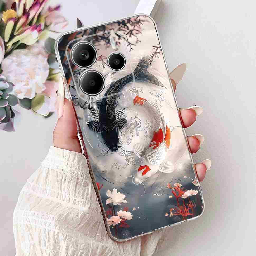 Чехол для Xiaomi Redmi Note 14 Pro 5G, красивый чехол с цветочным сердцем, мягкий силиконовый корпус для Redmi Note 14 Note14 4G, чехол