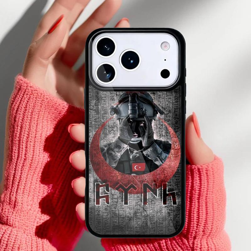 Чехол для телефона 'Солдат Флага Турции' для iPhone 17 Air 16e 15 14 13 Pro Max Задняя крышка для 12 11 Pro Coque