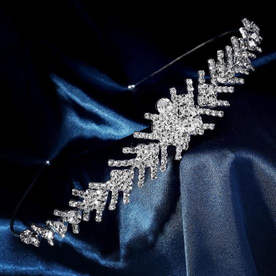 Свадебный обруч для волос со стразами и листьями, обруч для волос, женская легкая повязка на голову, свадебные аксессуары для сцены