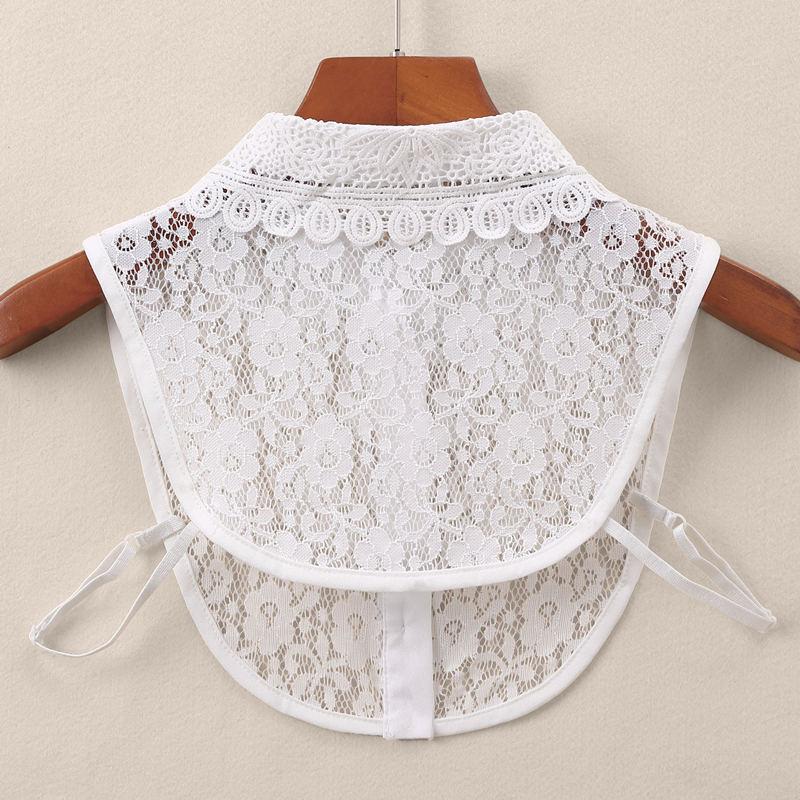 Lace Fake Collar Women'S Versatile Chiffon Fake Collar Lace Hollow Shirt Collar Summer And Autumn Bottom Decorative Collar