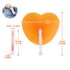 20-100 Pcs Multicolor Wedding Folding Paper Fans DIY Painting Heart Shape Blank Paper Fan For Birthday And Country Decoration